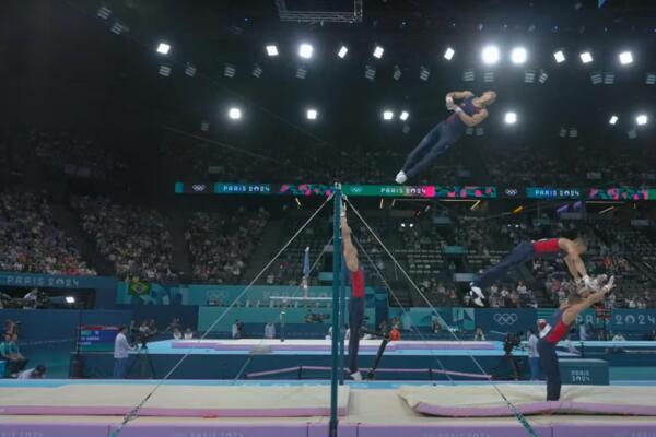 Audrys Nin, en su participación este sábado en París 2024, va en el sexto lugar en salto y 21 en Barra, luego de finalizar la subdivisión 1.