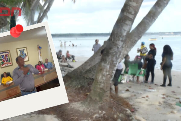 El alcalde de Boca Chica y una comisión del Ministerio de Turismo y de Medio Ambiente