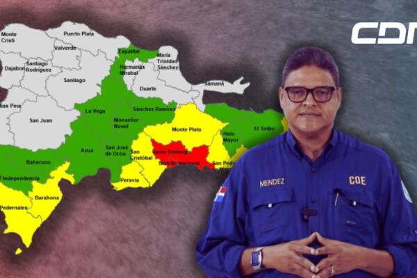 COE eleva a Santo Domingo y el Distrito Nacional a alerta roja por vaguada