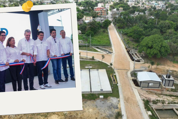 Presidente Luis Abinader junto a Felipe Suberví y otras personalidades. 