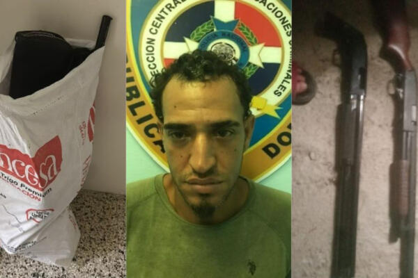 El hombre apresado tras presuntamente haber robado. Foto: Fuente externa