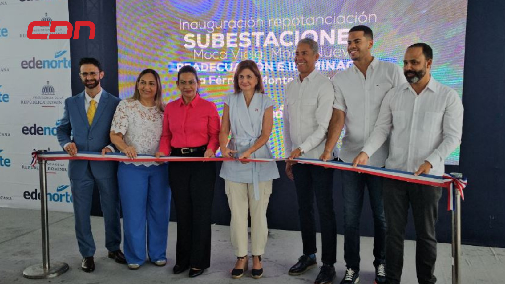 Vicepresidenta Raquel Peña y Edenorte inauguran obras eléctricas