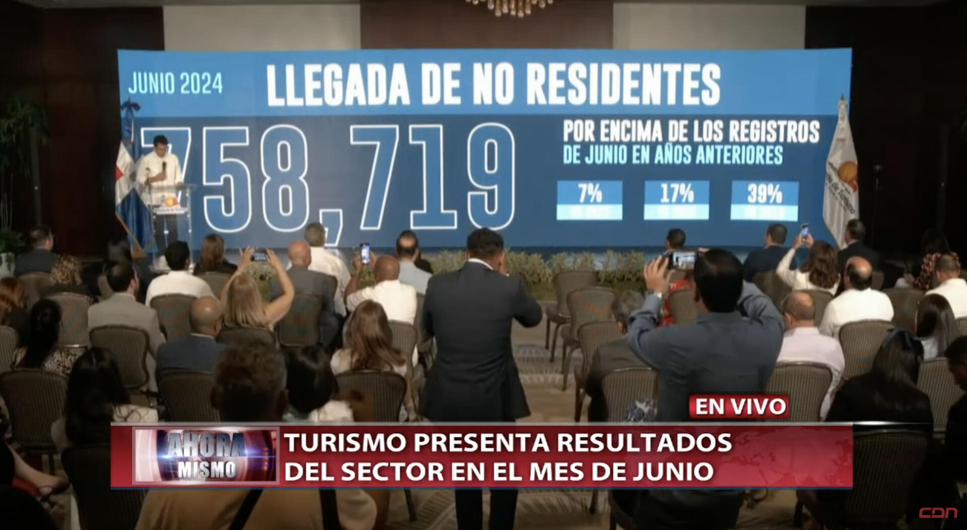 En junio llegó casi un millón de visitantes a República Dominicana