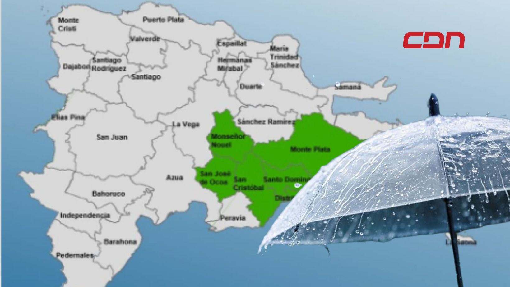 Las alertas debido a una vaguada en los niveles altos de la troposfera y el paso de una onda tropical. Foto: CDN Digital