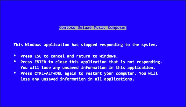 La "pantalla azul de la muerte": selló de la caída global de Windows