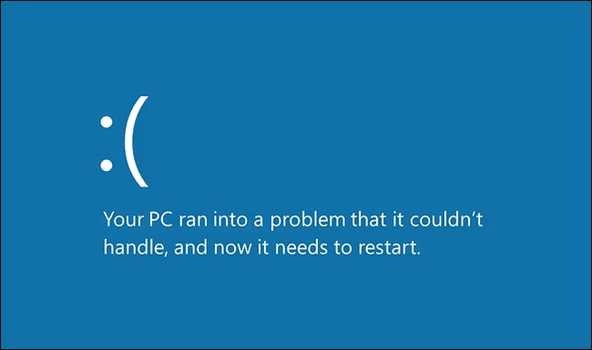 La "pantalla azul de la muerte": selló de la caída global de Windows