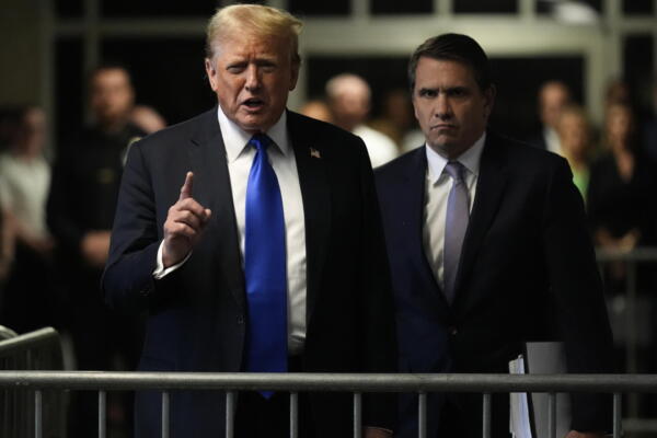Fotografía de archivo del expresidente Donald Trump hablando en la Corte Suprema del Estado de Nueva Yorkhablando en la Corte Suprema del Estado de Nueva York. EFE/Seth Wenig/POOL
