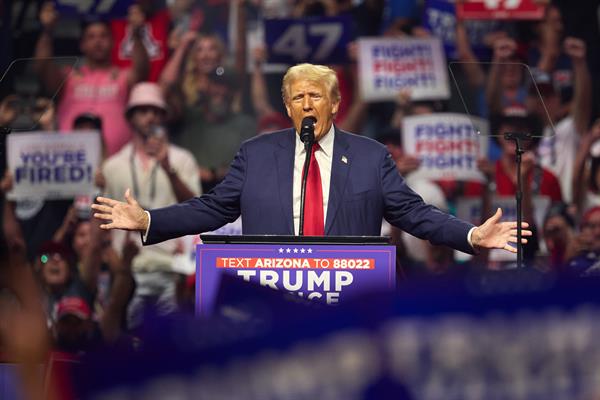 Expresidente estadounidense y candidato republicano, Donald Trump. EFE.