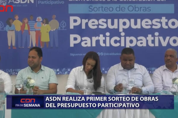 La Alcaldía de Santo Domingo Norte (ASDN) realizó este viernes el primer sorteo de obras del Presupuesto Participativo.