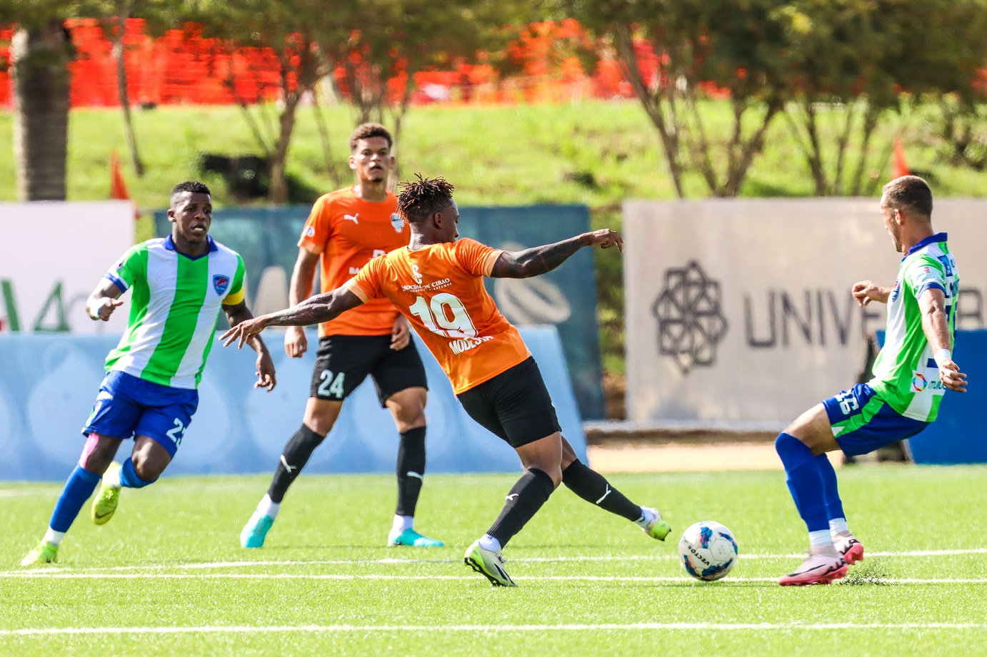 Es la segunda vez que Delfines del Este le gana a Cibao FC en esta décima temporada de la Liga Dominicana de Fútbol.