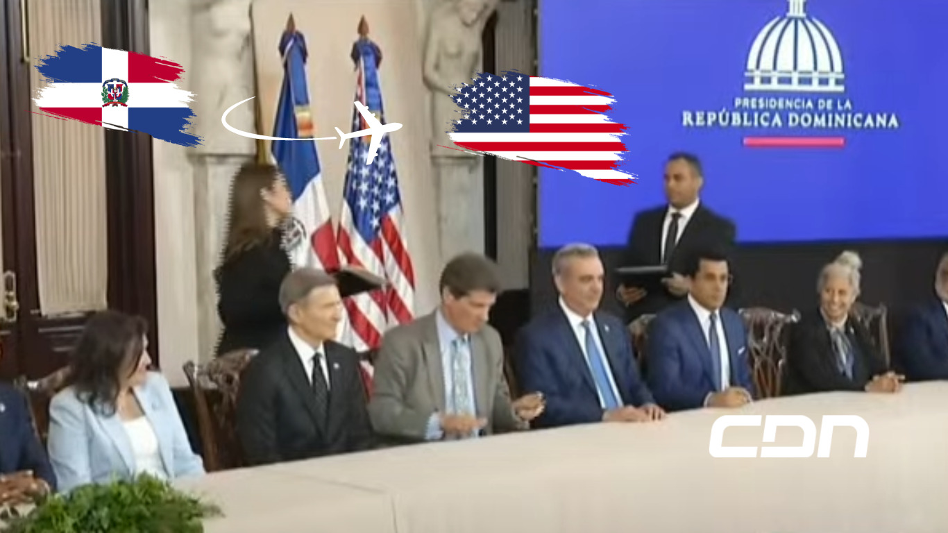 Abinader encabeza firma Cielos Abiertos con EE. UU.