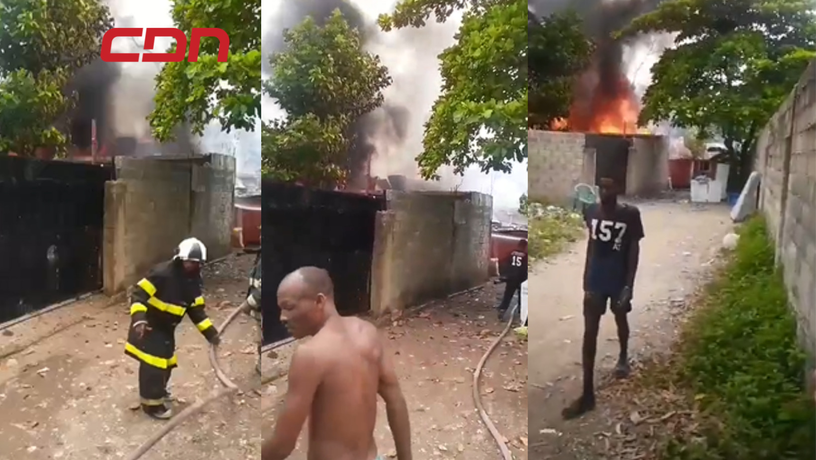 Unidades del Cuerpo de Bomberos asistieron al lugar para sofocar el incendio