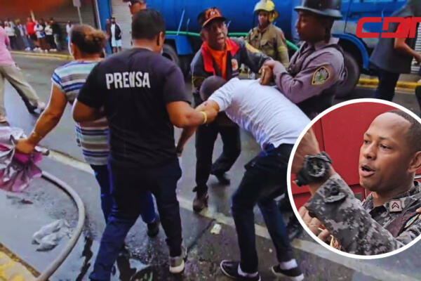 Juan Ramón Pascual Ramírez, detenido por agresión a periodistas y reportero gráfico en Santiago. Foto CDN Digital