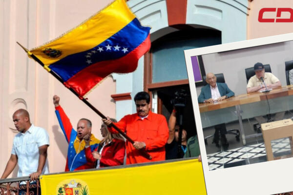  Charles Mariotti, secretario general del PLD junto a compañeros de partido. Foto CDN Digital 