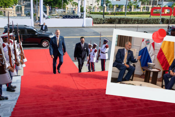 Presidente Luis Abinader junto al Rey de España, Felipe VI. Foto CDN Digital