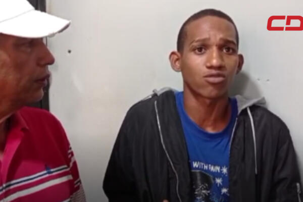 Juan Alberto Núñez, joven que se entregó a las autoridades tras herir a otro con machete. 
