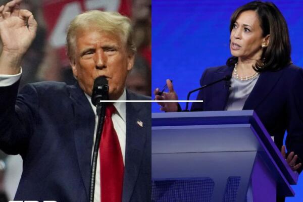 Candidatos a la presidencia estadounidense Donald Trump y Kamala Harris.
