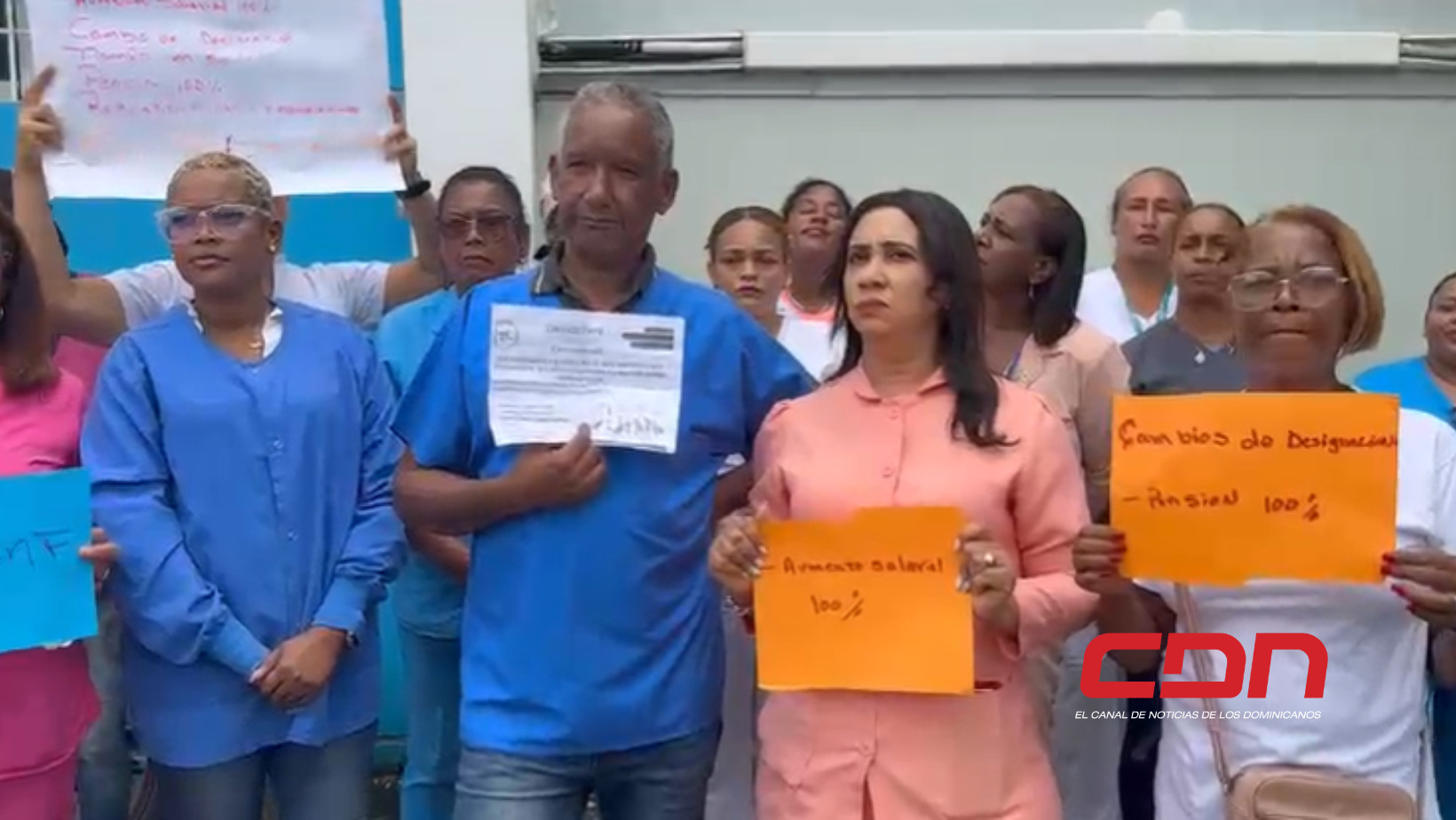 Las enfermeras del hospital Inmaculada Concepción en Sánchez Ramírez exigen incentivos. Foto: CDN Digital