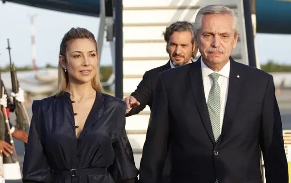 Expresidente de Argentina Alberto Fernández, y su expareja, Fabiola Yáñez.EFE