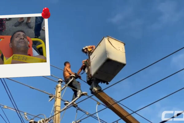 El hombre resultó identificado como Juan de Jesús Pérez, quien terminó rescatado por una unidad del Cuerpo de Bomberos de esta localidad (foto: CDN Digital)