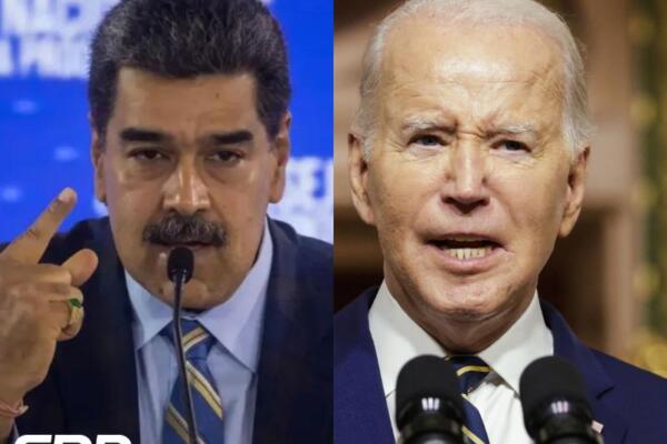 Los mandatarios Nicolás Maduro y Joe Biden