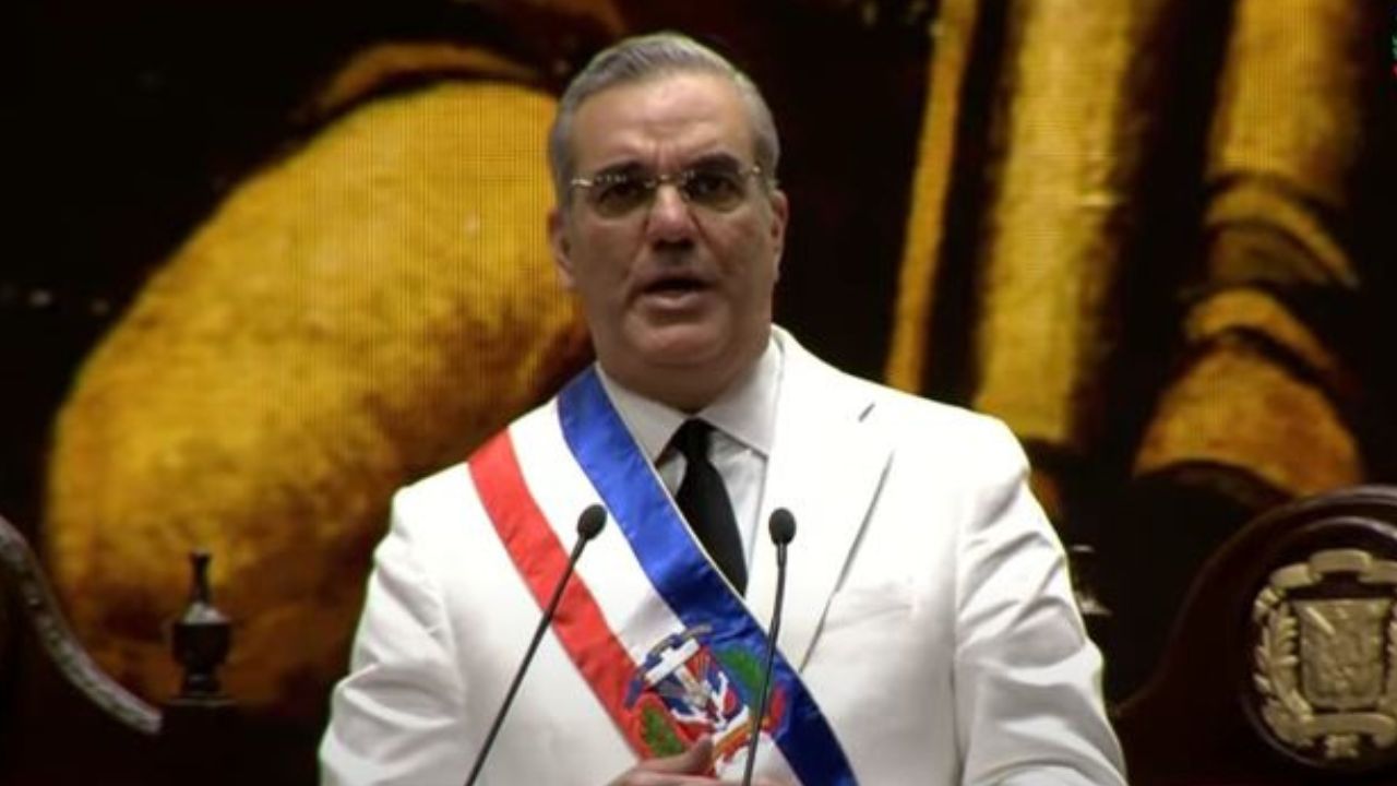 Durante su discurso de redición de cuentas de su primer Gobierno y toma de posesión. Foto: Fuente externa