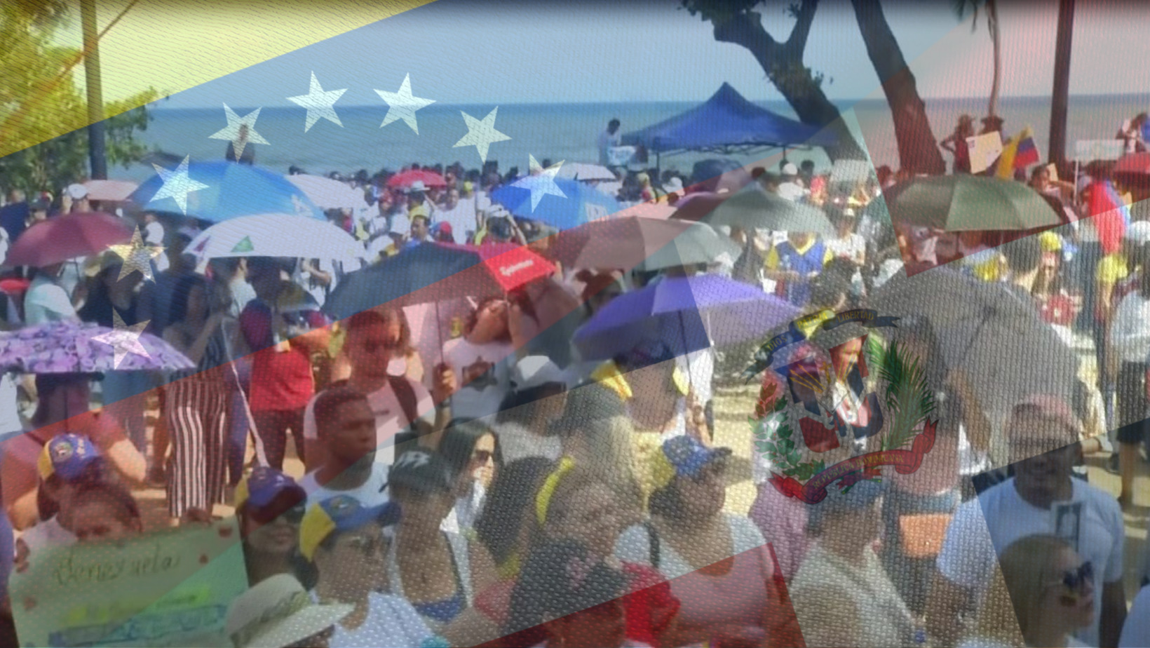 Venezolanos en RD expresan desde Güibia su rechazo a Nicolás Maduro