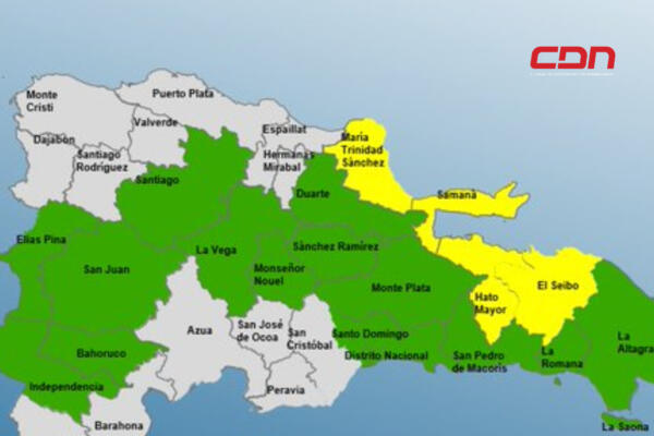 COE aumenta las provincias en alertas amarilla y verde