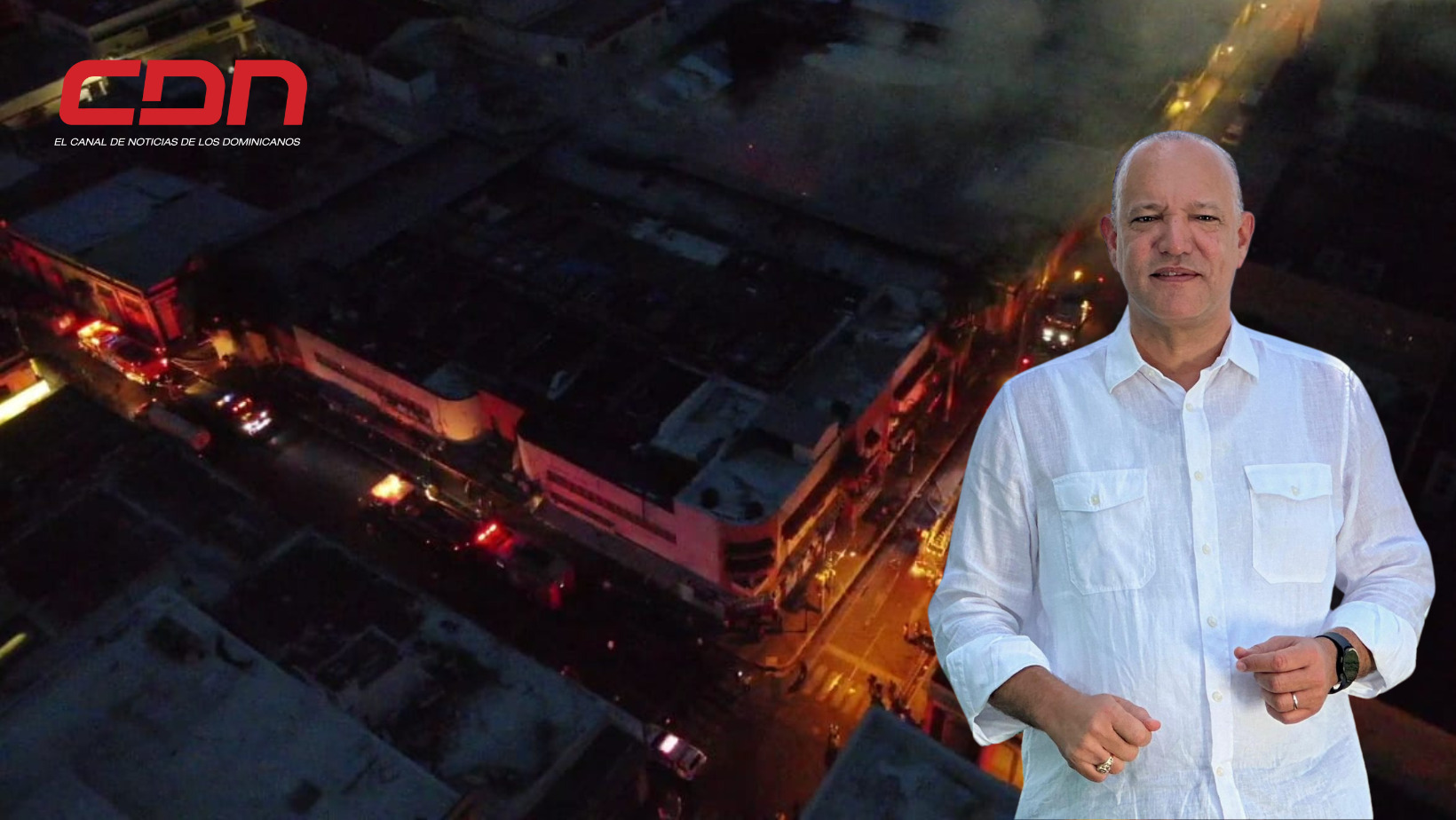 Alcalde habla de las medidas a ejecutar tras incendio del mercado de Santiago. Foto: CDN Digital