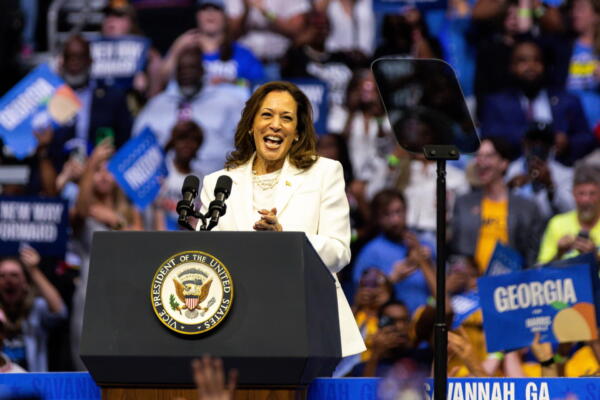 La vicepresidenta estadounidense y candidata demócrata a la Casa Blanca, Kamala Harris