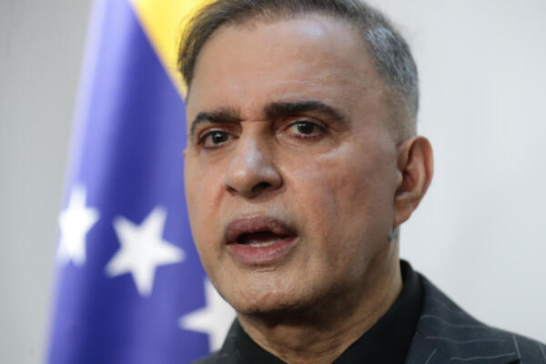 Fiscal general de Venezuela, Tarek William Saab, habla en una rueda de prensa en el Ministerio Público. EFE.