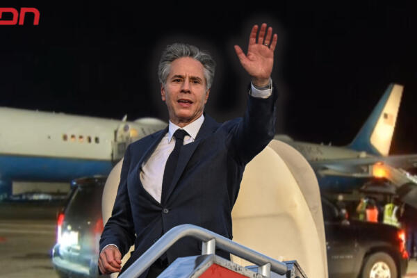 Blinken aterriza por primera vez en RD para reunirse con Abinader. FOTO: CDN y AFP