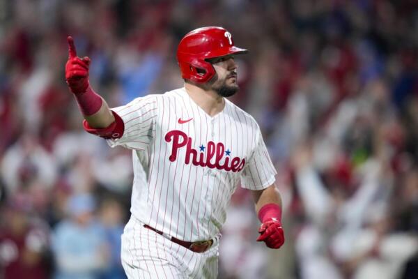 Schwarber ha conectado 138 jonrones desde que se unió a los Filis en el 2022, incluyendo la postemporada. Los FIlis tienen un récord de 82-36 (.694) cuando la bota.