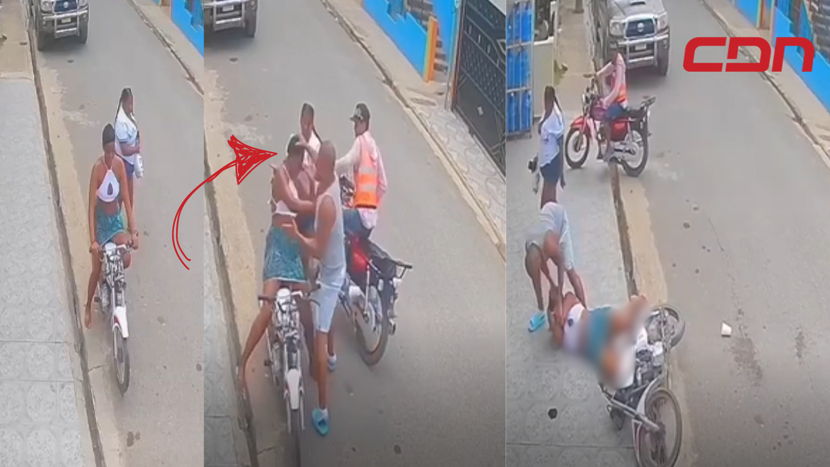 Mujer agredida por hombre a plena luz del día. Foto CDN Digital