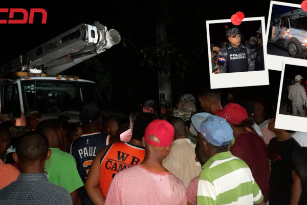 Multitud retiene camión de compañía Sanel por falta de energía eléctrica en Barahona