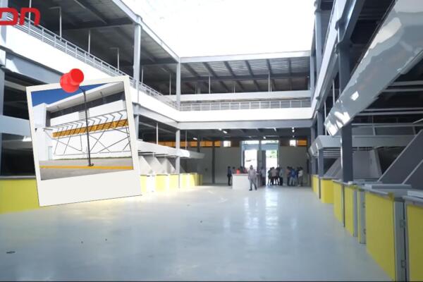 El presidente Luis Abinader inauguró con una inversión de 485M el Mercado Municipal de La Vega, luego del incendio ocurrido hace ocho años. Foto: CDN Digital 