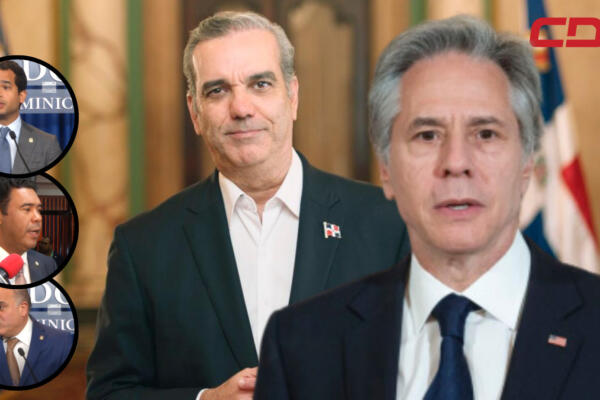 Secretario de Estado estadounidense, Antony Blinken, y el presidente Luis Abinader