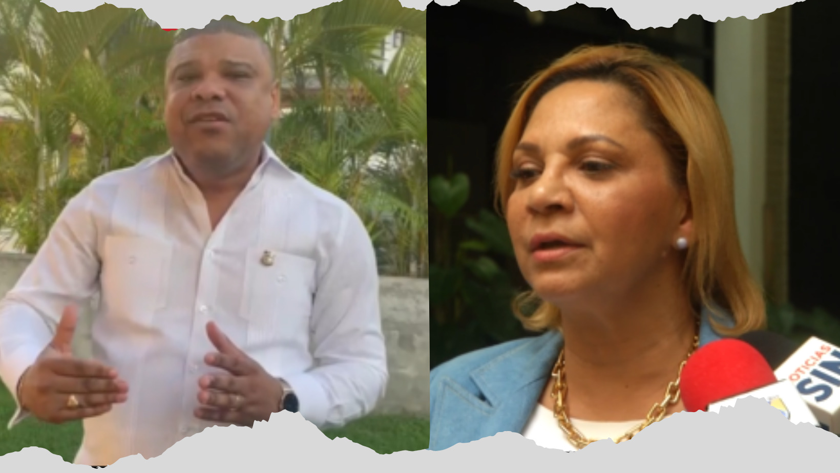 Soyara Suárez, del Partido Revolucionario Moderno (PRM) y Ramón Raposo, del Partido Revolucionario Dominicano (PRD).