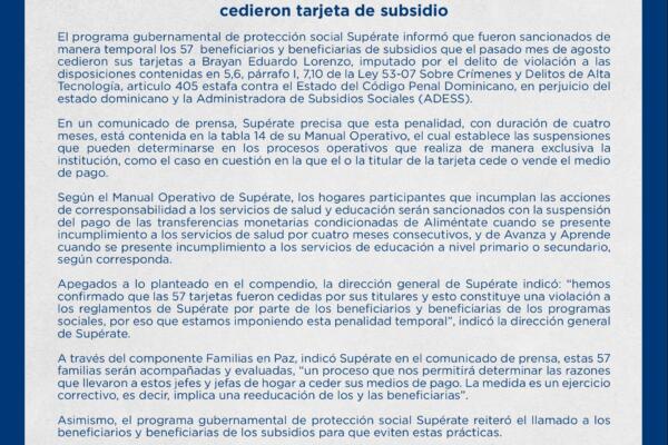 Comunicado-Superate-sanciona-temporalmente-a-beneficiarios-cedieron-sus-medios-de-pago-CDN-Digital.