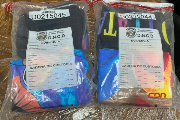 DNCD frustra cocaína camuflada en toalla