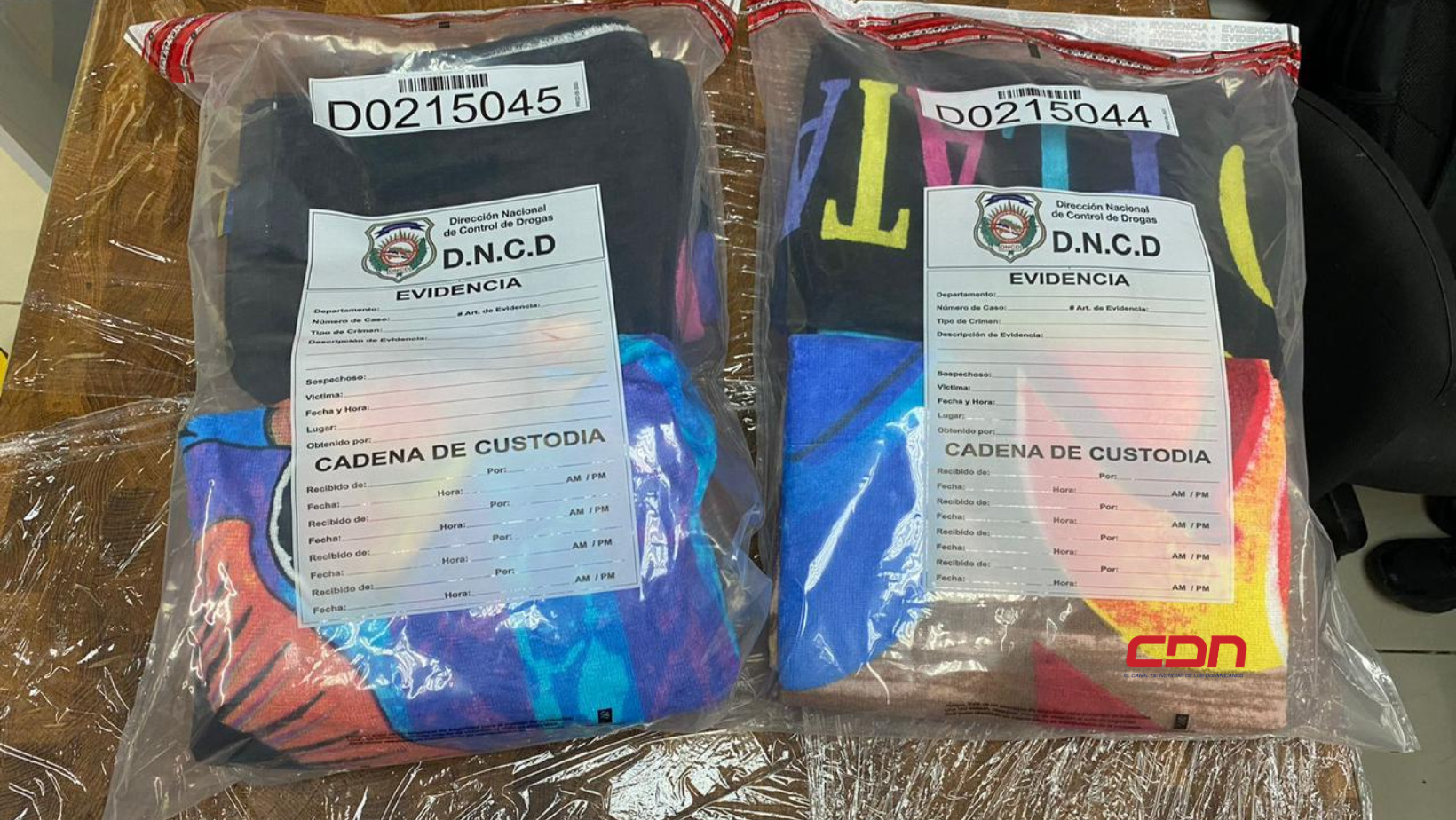 DNCD frustra cocaína camuflada en toalla