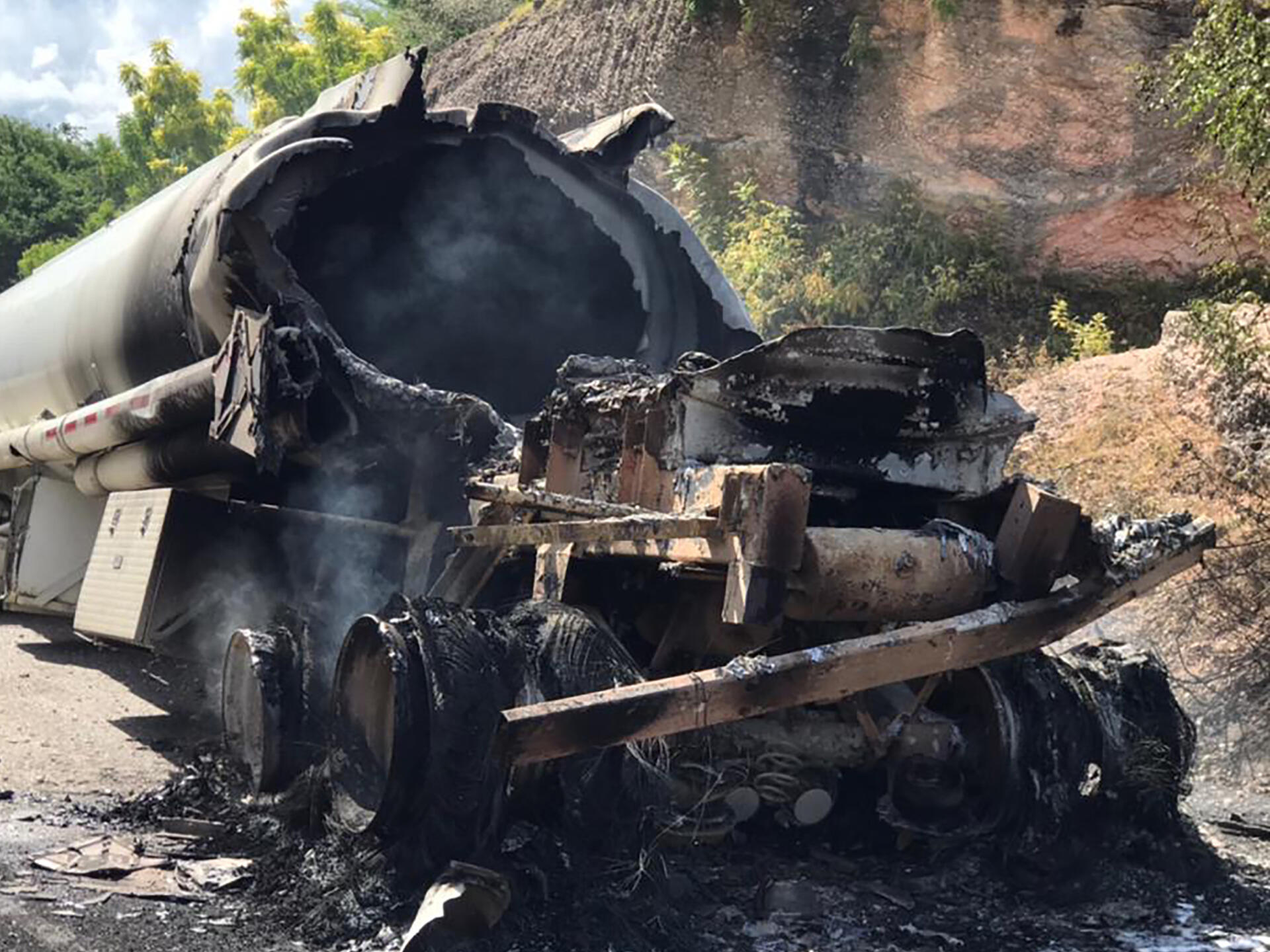 Explosión tanque combustible en Haití. EFE.