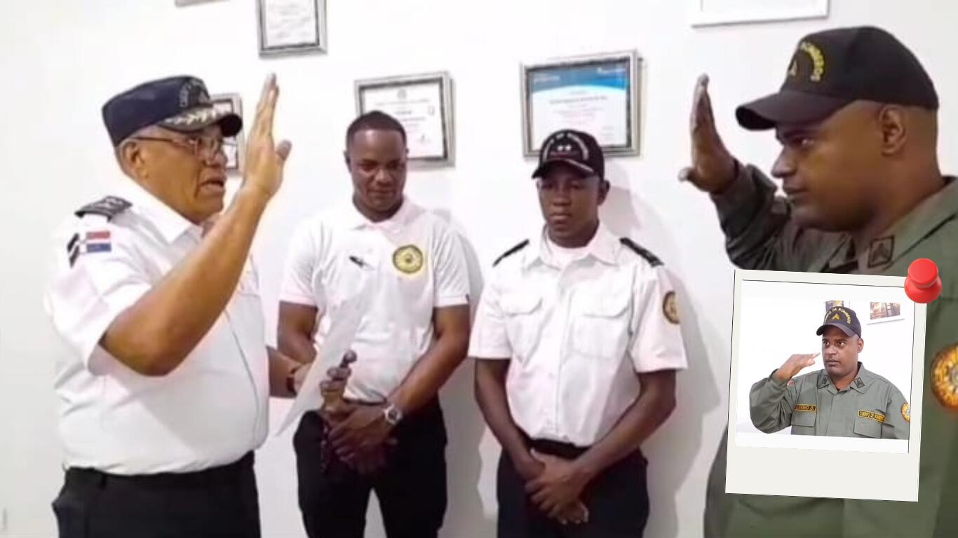 En Los Alcarrizos el Cuerpo de Bomberos otorgó el nombramiento de sargento a Diony Javier Disla, un joven de condiciones especiales.