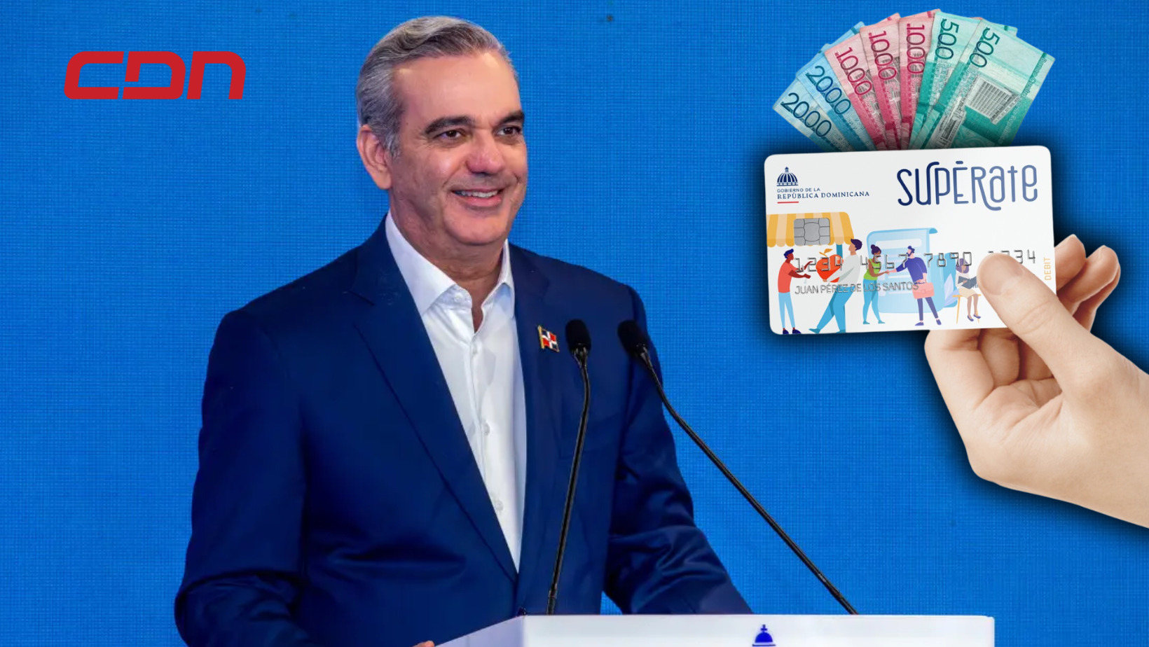 Presidente Abinader durante LA Semanal con la Prensa