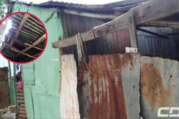 En el sector Las Caobas del municipio Villa Hermosa, provincia La Romana, una familia vive un calvario cada vez que llueve.