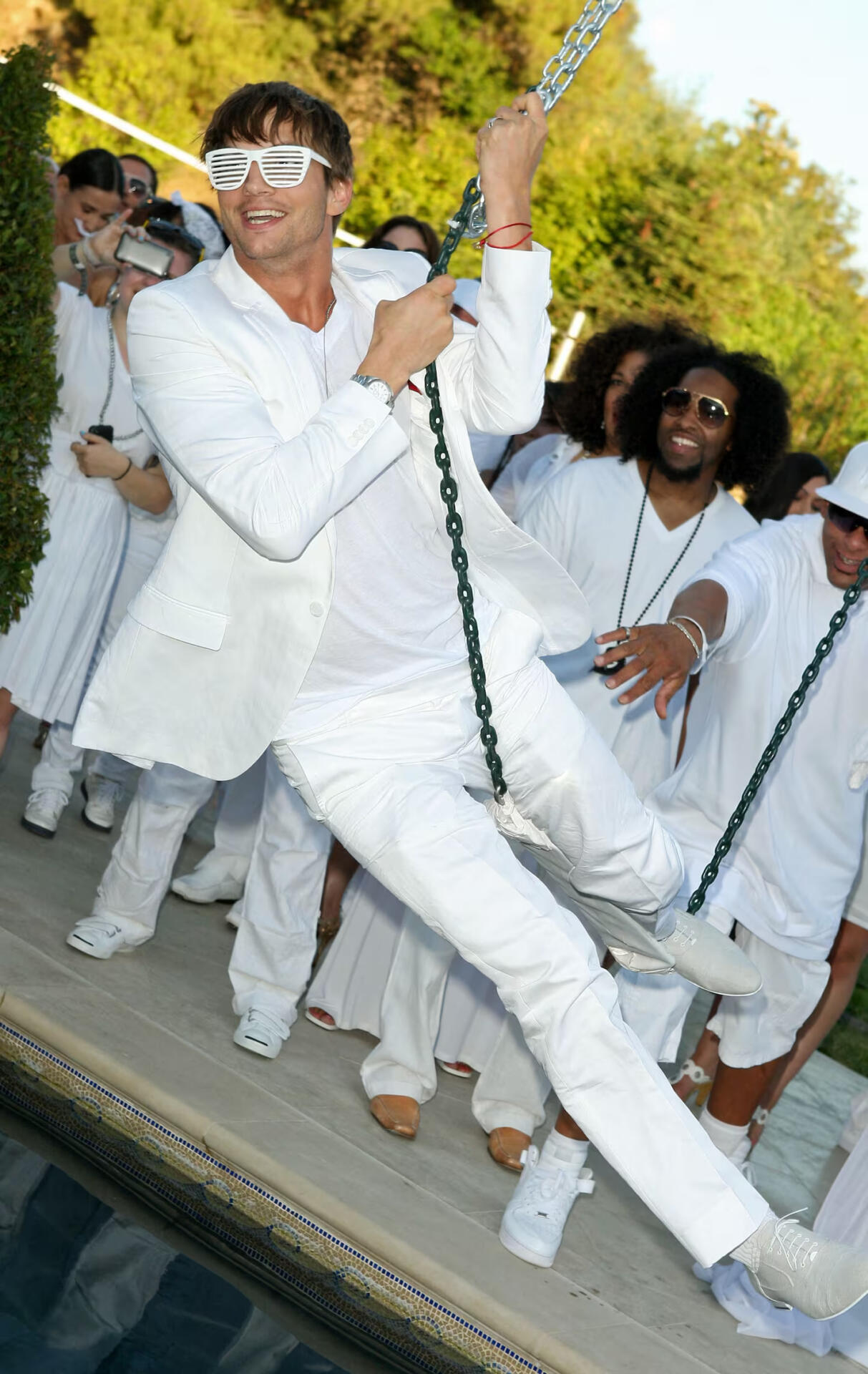 Ashton Kutcher, durante una de las fiestas