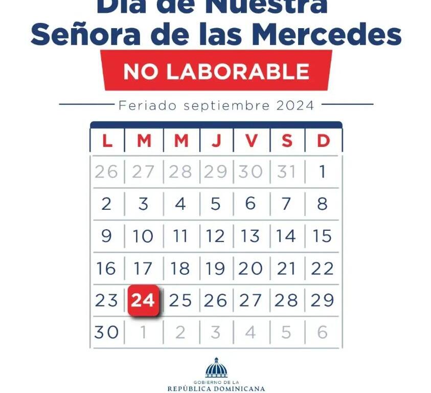 Ministerio de Trabajo reitera “Día de Las Mercedes” no será movido del martes 24