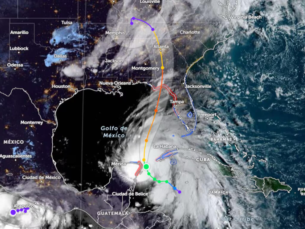 Trayectoria del huracán Helene
