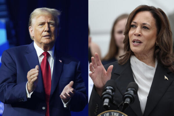 Combo de fotos Donald Trump y Kamala Harris