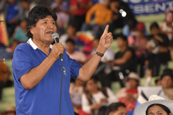 Evo Morales, en un acto en Cochabamba (Bolivia). EFE/Jorge Abrego
